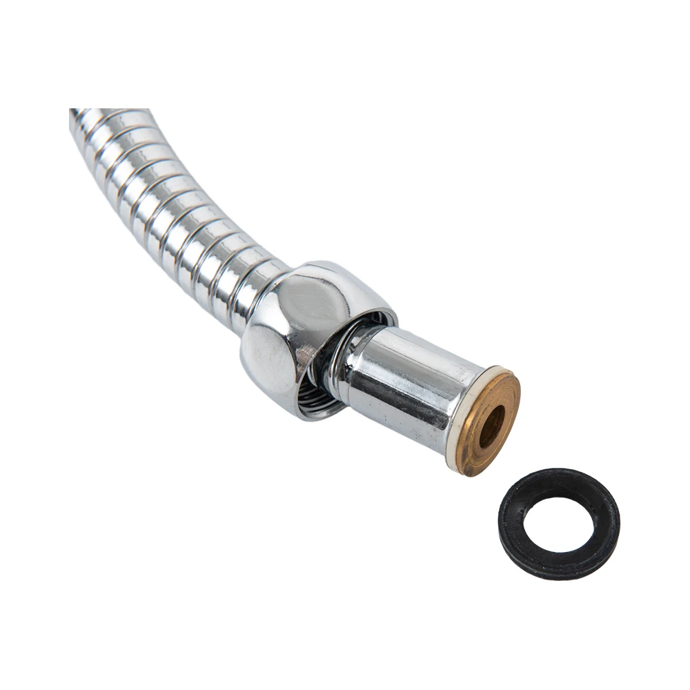 Chromed Handheld Shower Head Flexible Shower Hose Flexible Hose Pipe Stainless Steel Flexible