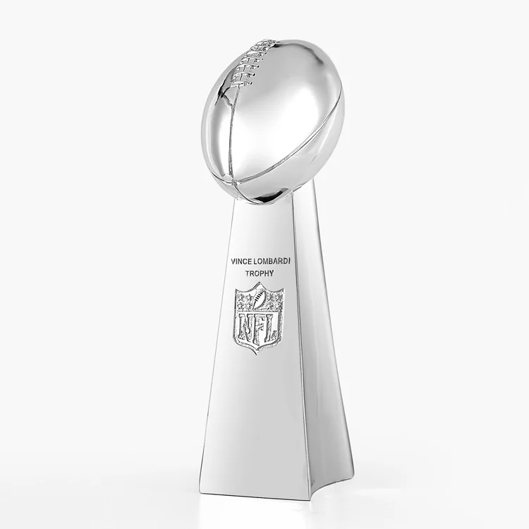 Vince Lombardi Super Bowl Trophy - Metal Championship Trophy in