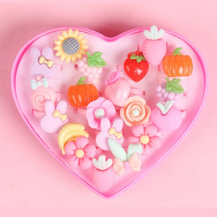 Набор детских колец с бабочками