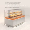 Stainless Steel Central Island Cabinet / Price per Meter