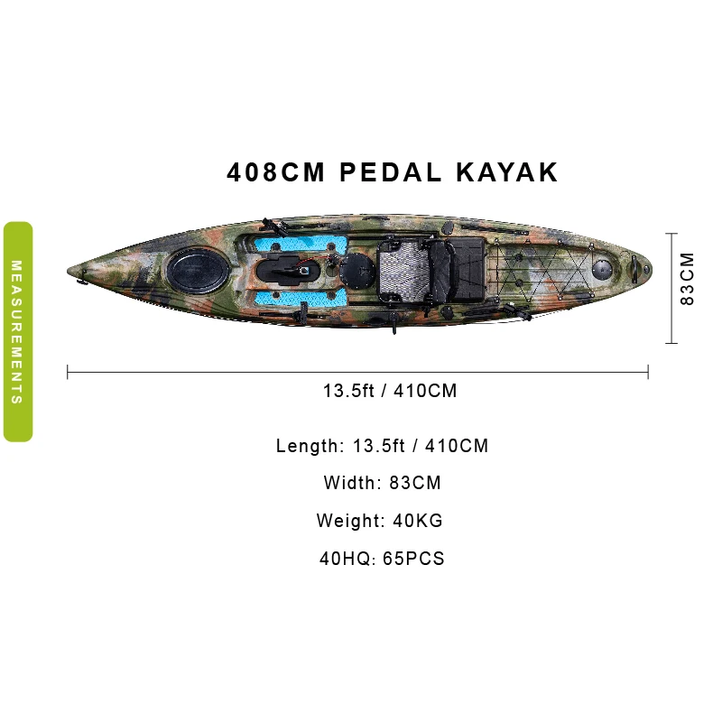 Neokudo Customization 13.5ft Electric Motorized Canoe Kayak One Person