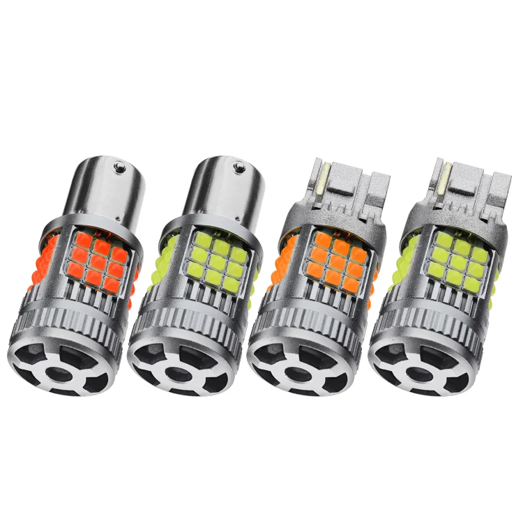 ESPUMOSO Auto LED Canbus 1156 1157 7440 3030 T20 36SMD 12V Anti Stroboscopic Decoding Turn Signal Lamp Bulbs With Fan Cooling