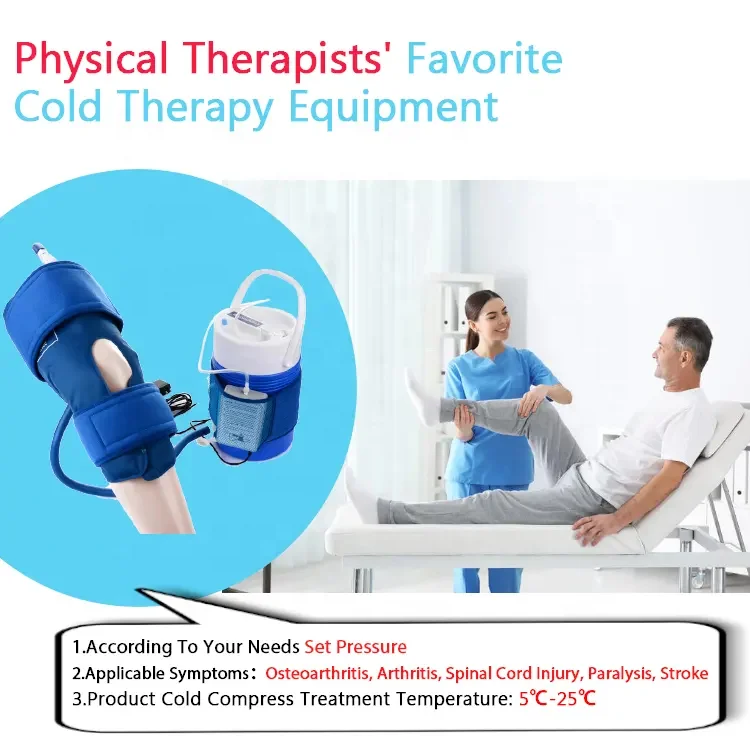 Rehabilitation Equipment Physical Therapy Ice Compression Therapy Physiotherapy Knee Cryo Cuff Cold Therapy System Machine