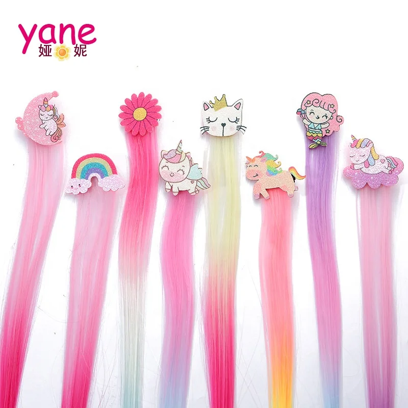 Заколки для волос градиентных цветов, заколки для волос в виде единорога для вечеринки, аксессуары для волос