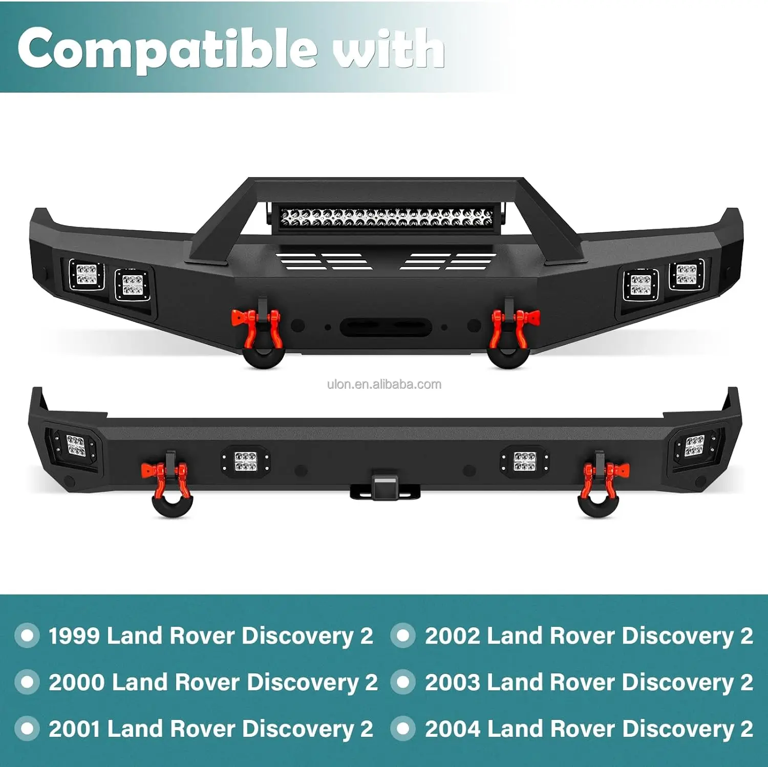 Factory Price Front & Rear Bumper Fit 1999-2004 Land Rover Discovery 2 ...