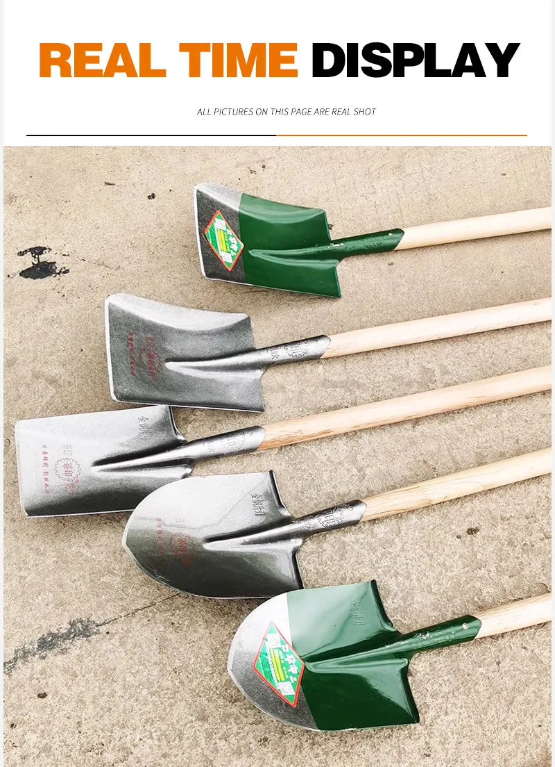 product china factory farming   construction agricultural garden square  round point  steel shovel  head671-6