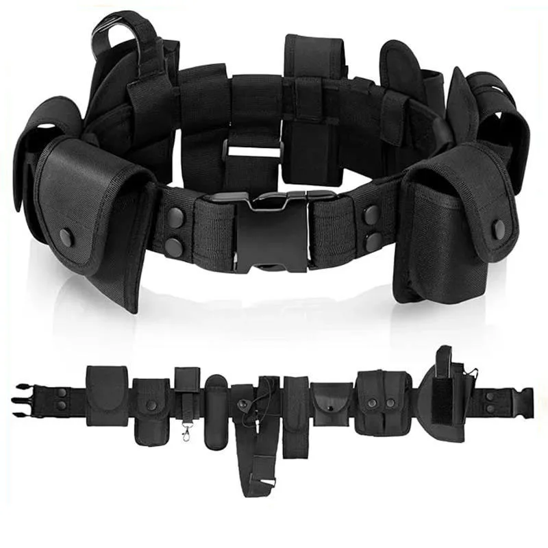 Tactical Modular Equipment System Molded Duty Belt Set High Density Material Flashlight Pouch Baton Holster Tactical Belt