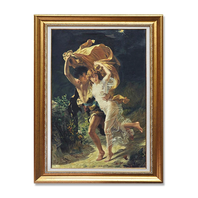 Classical Hand Painted Canvas Art Image Male Body Art Painting Portrait Art