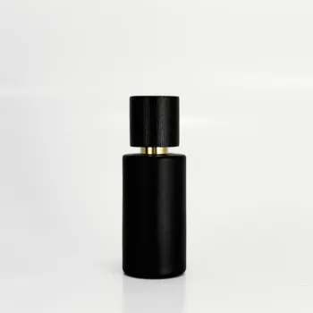 30ml Mini Matte Frosted Black Glass Skincare Cosmetic Packaging Perfume Spray Bottle With Gold Pump Head