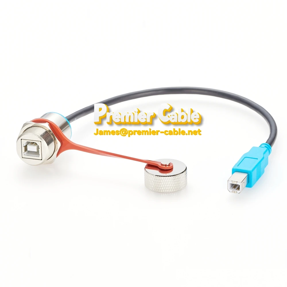 USB B Male to female extension cable  Waterproof USB Type B to B Male to Female Cable