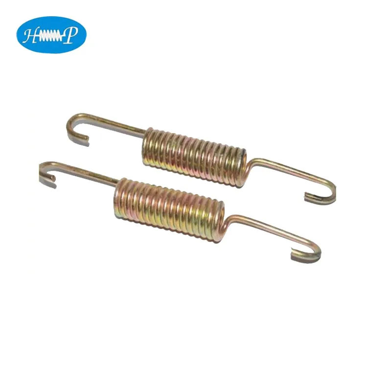 Customized Wire Forming Long Hook Gold Recliner Extension Spring With Copper Plated