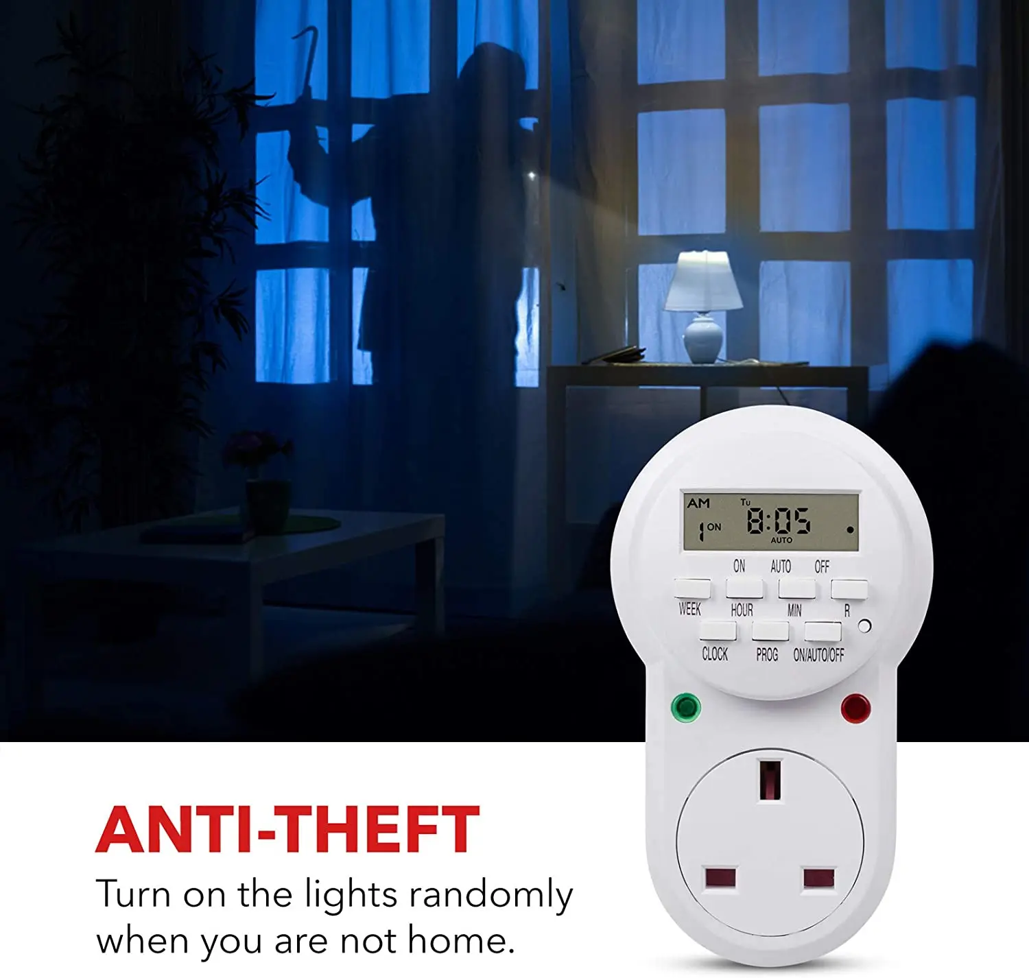 ROEY Weekly Programmable Electronic Timer with LCD Display 24 Hours/7 ...
