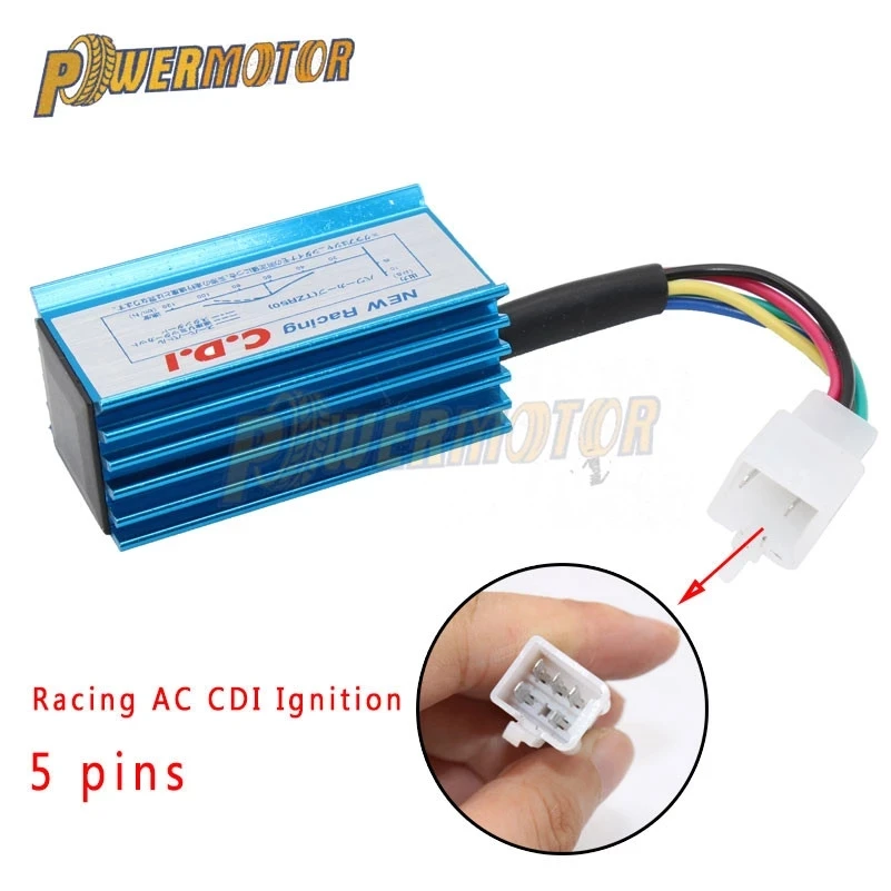 Blue Racing Ac Cdi Ignition Box 5 Pins Igniter Coil For 50Cc 110Cc 125Cc Atv Dirt Bike Scooter Motorcycle Ignition Coil Parts