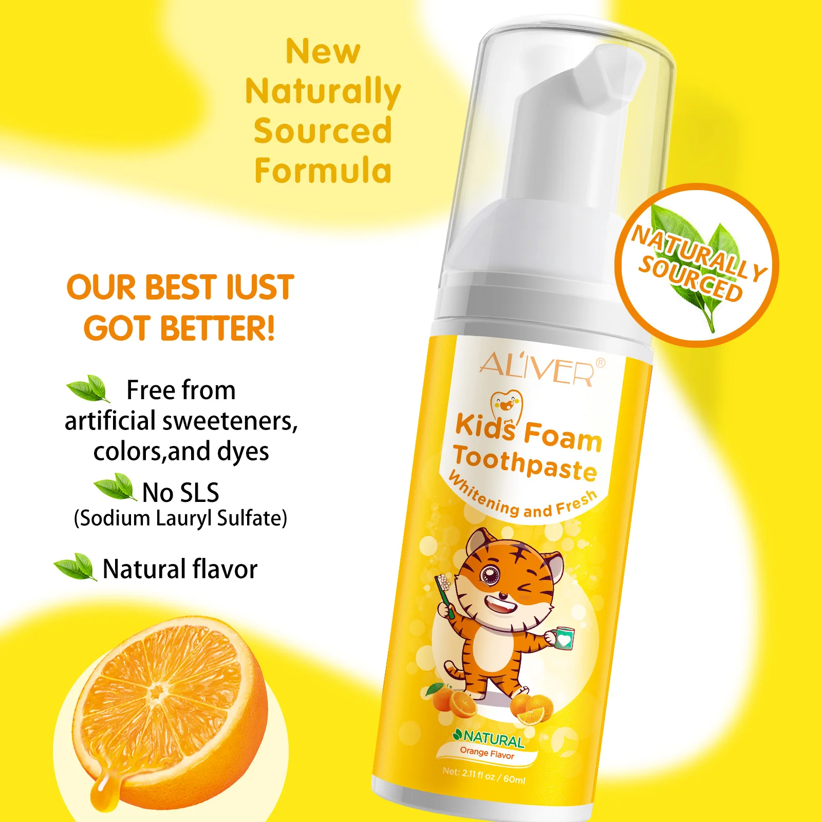 OEM Natural Herbal Children Toothpaste Dental Hygiene Teeth Cleaning Whitening Mousse Kids Foam Toothpaste