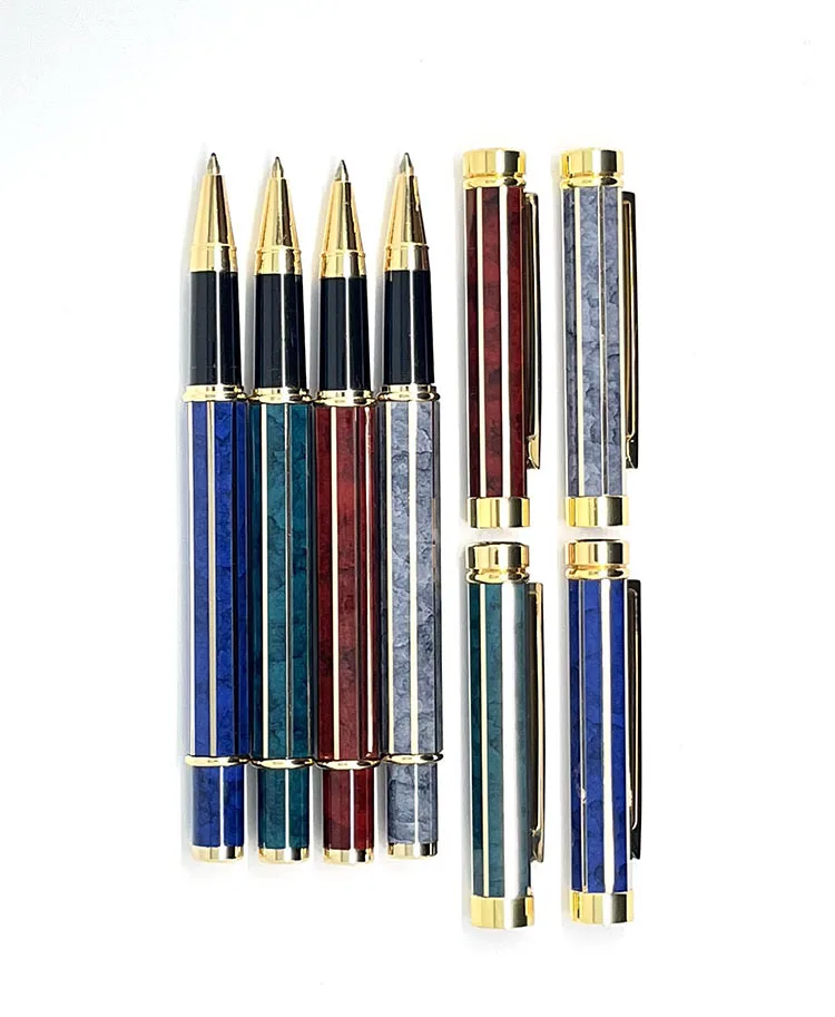 JR315R Luxurious Heavy Business Octagonal Shaped with Golden Line Metal ...