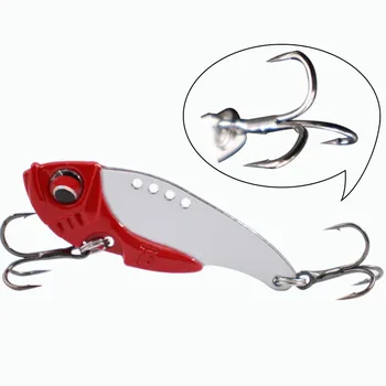 Lexin Luya Lead-coated Copper Metal Vib Artificial Hard Bait with Blood Trough Hook for Bass Trolling Saltwater & Freshwater – Metal Jig – view 2