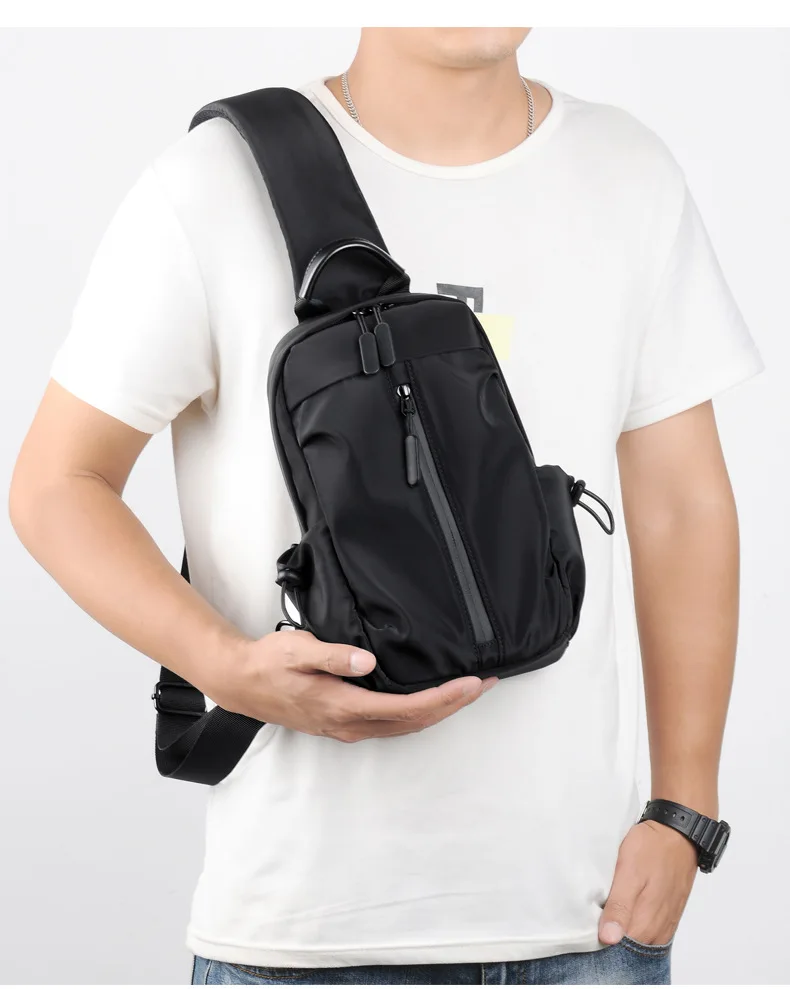 Men's new trendy business and leisure multi-function business travel single shoulder messenger bag