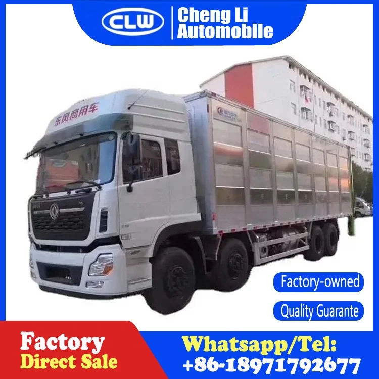 Dongfeng для перевозки скота и домашней птицы коров крупного рогатого грузовой автомобиль 8x4 сельскохозяйственных свиней