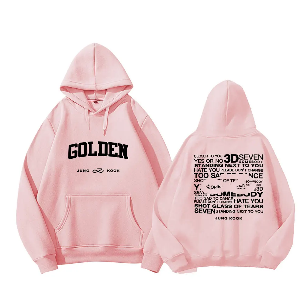 Wholesale KPOP Idol JUNGKOOK GOLDEN JK Cotton Hoodie