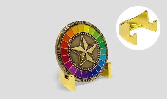 Metal coin stand packaging