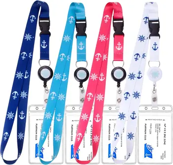 Customizable Polyester Lanyard Adjustable Size Water Resistant Nurse ID Card Holder for Multiple Occasions
