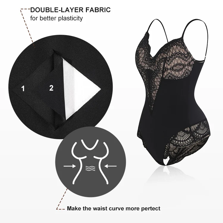Hexin Wholesale 2023 Sexy Sculpting Lace Shapewear Bodysuit For Women
