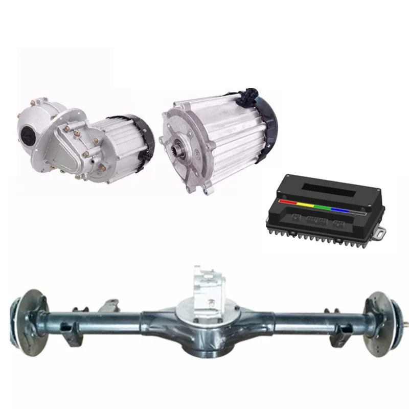 Three 3 Wheels Rickshaw Tricycle Bicycle Spare Parts Vehicle Conversion Kit 250W 350W 500W 750W 1500W 36V Electric DC Engine