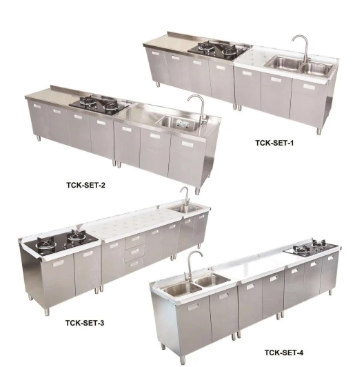 Factory Supply Three Door Single Sink Storage Cabinet Stainless Steel Outdoor Kitchen Cabinets MANY FACTION