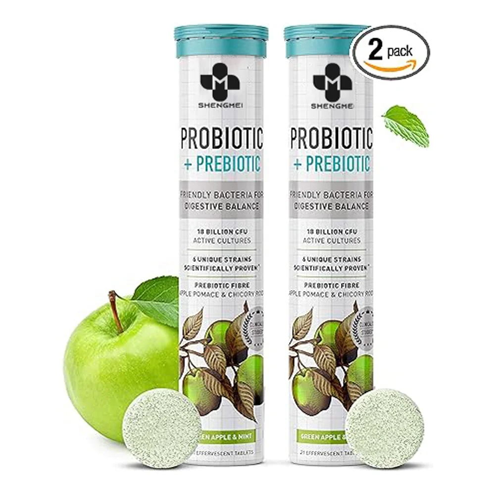 Daily Probiotic Plus Prebiotic Effervescent Tablets Prebiotic Fiber ...