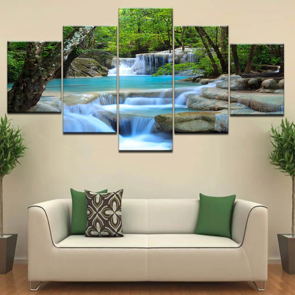 River House HD Canvas printed Home decor painting room Wall art picture poster 