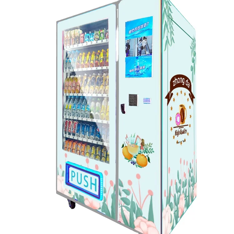 Supermarket Cold Drinks Water Vending Machine 24 Hours Automatic Store