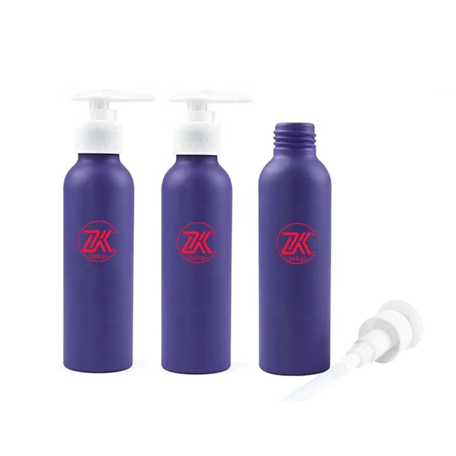 Wholesale 250ml 300ml 500ml aluminum lotion shower gel shampoo liquid soap bottle with plastic pump cap