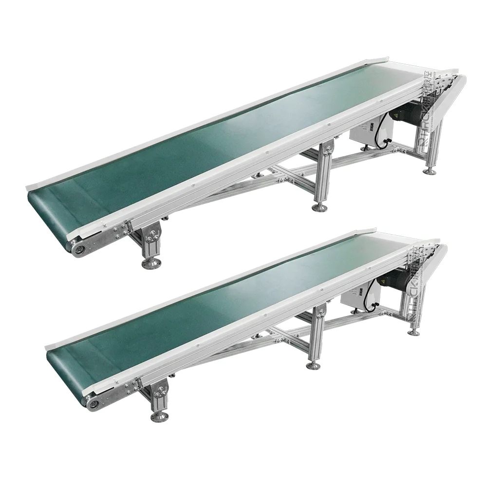 Hongrui factory customized slope type belt conveyor system with adjustable height