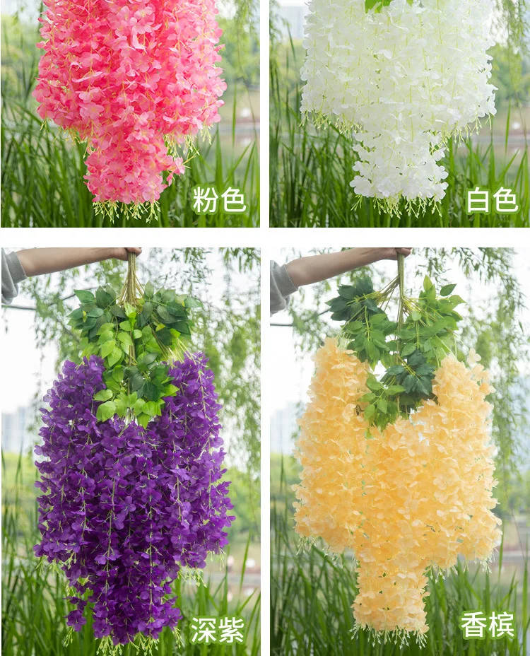 El213 Wholesale Wedding Arch Hanging Decorative Silk Faux Artificial