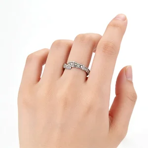 Light Luxury Diamond-Studded Open Snake Bone Index Finger Ring Trendy Ins Inspired Gemstone for Weddings Engagements Parties