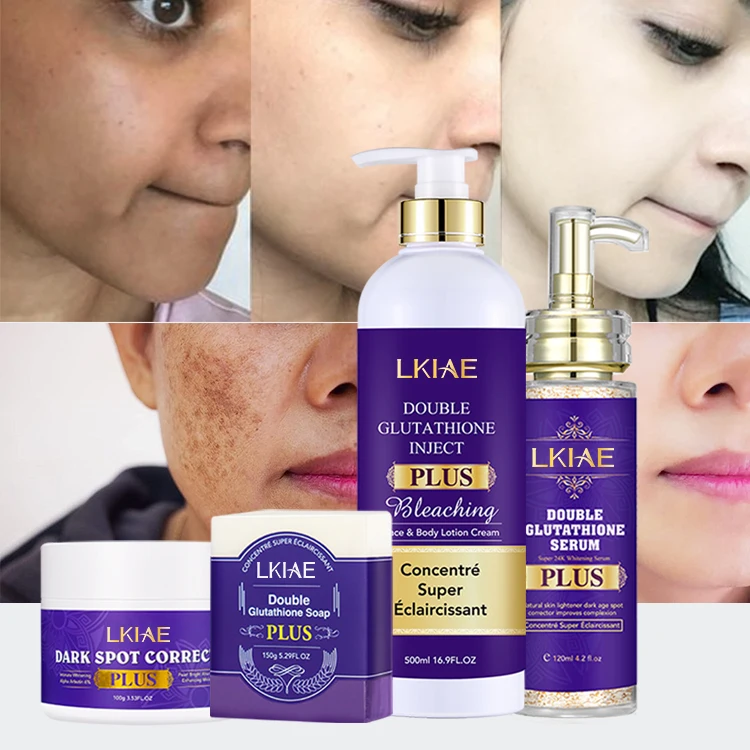 Private Label Plus Vitamin C Beauty Face & Body Serum Soap Cream Lotion Lkiae Moisturizing Organic Whitening Skin Care Set