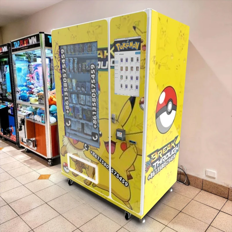 Large Capacity Pokemond Card Vending Machine Smart Touch Screen Supports Credit Card Sport Trading Card Vending Machine Large Capacity Pokemond Card Vending Machine Smart Touch Screen Supports Credit Card Sport Trading Card Vending Machine