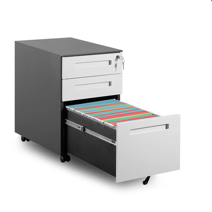 Wangtong Key Lock 3 Drawer Steel Mobile Pedestal Cabinet
