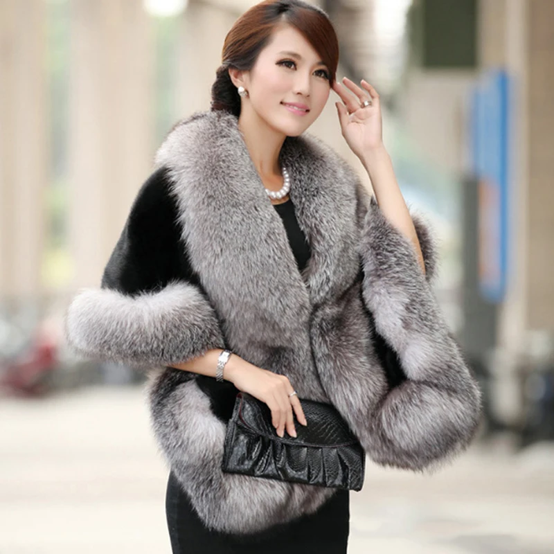 cape fur coat