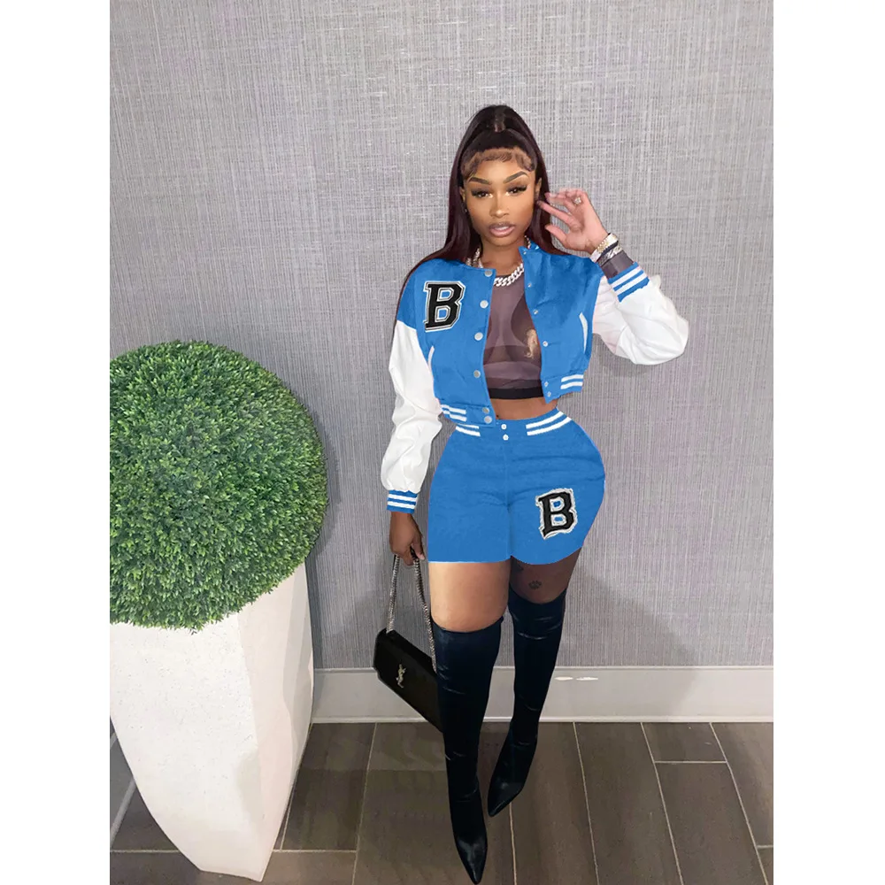 Letterman Jacket and Short Pants Set 