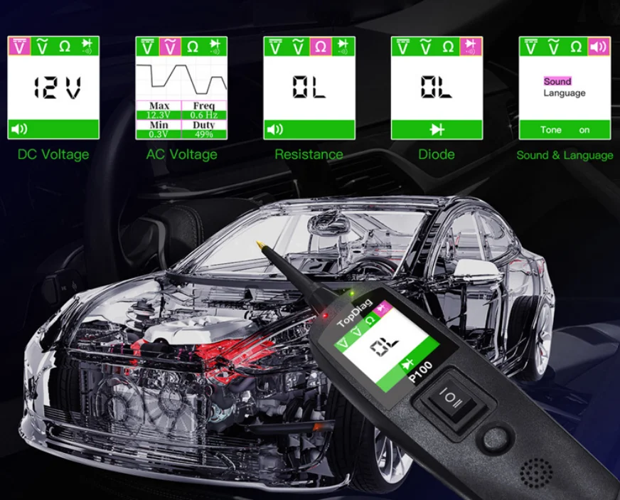 Automotive 12v/24v Electrical System Diagnostics Tool Power Probe