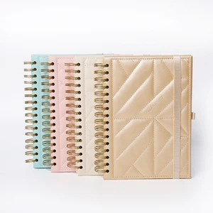 Factory Wholesale  Hard Cover Cloth Notebook A5 Size Silk Cotton Journal Planner with Band