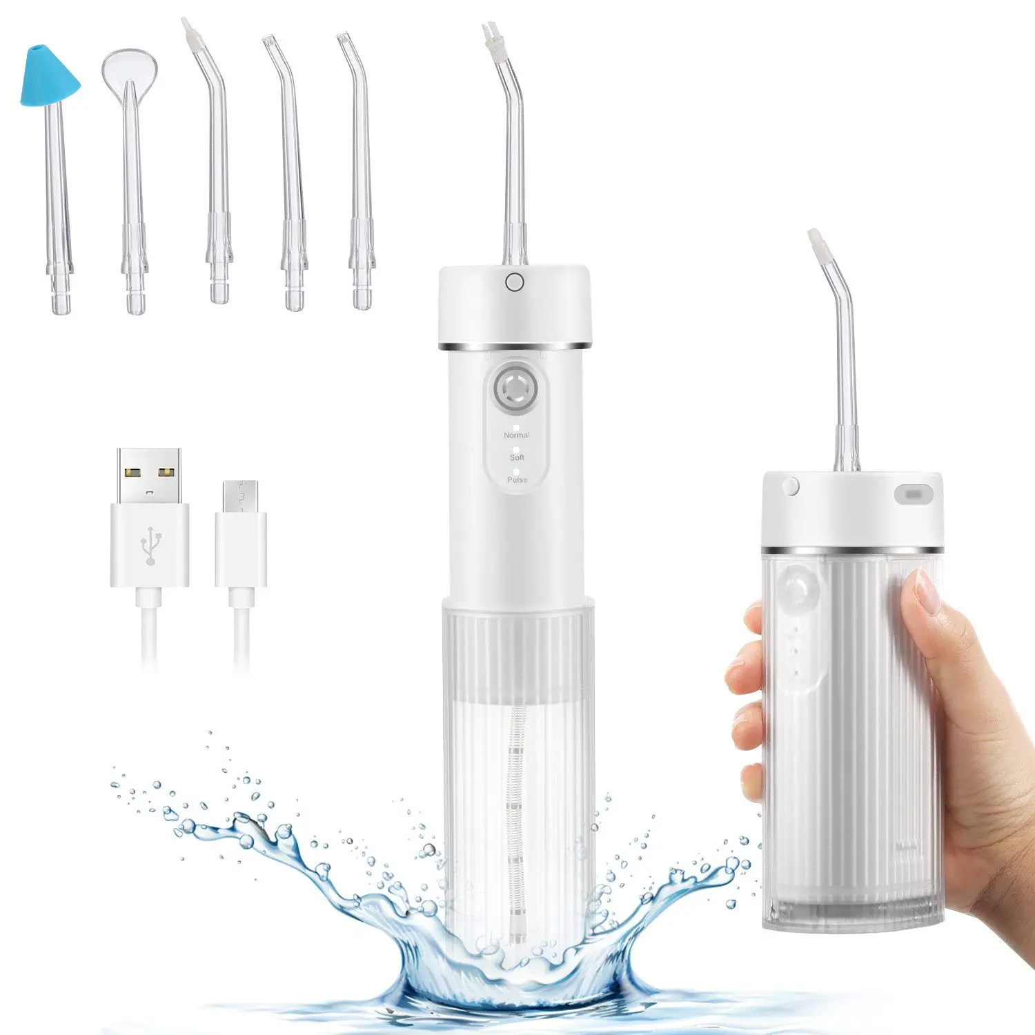 2026 Upgraded  Water Flosser Popular Travel Mini Portable IPX7 Oral Irrigator Rechargeable Smart Dental Water Flosser
