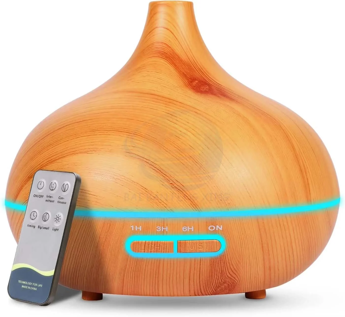アロマディフューザー 木目調 家庭 寝室 ホテル 超音波 エッセンシャルオイル ミスト 加湿器 4