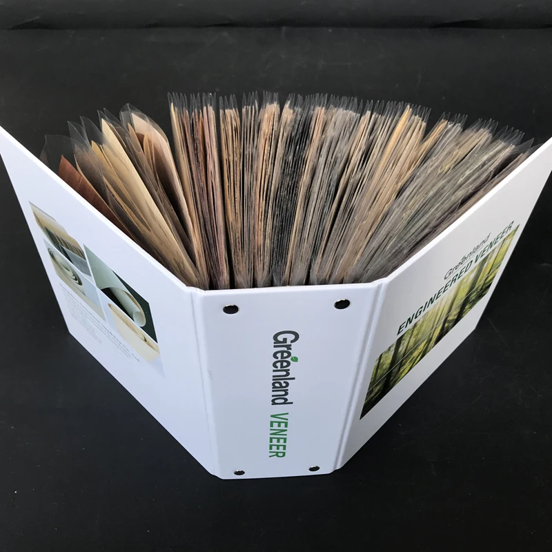 New Design Engineered Wood Veneer Sample Book 200 Options Natural and Dyed Veneer for Hotel Application