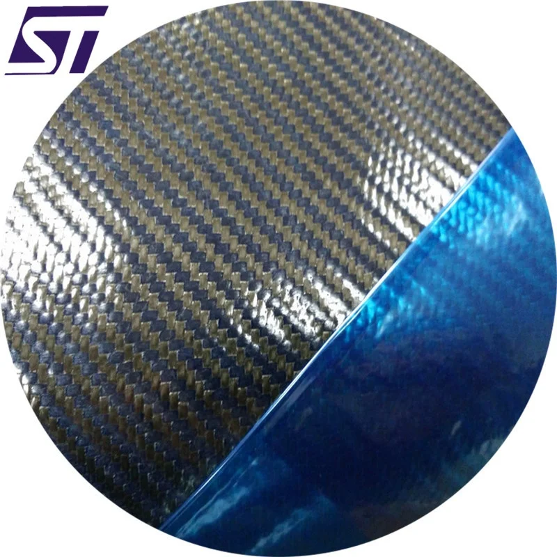 
Высокопроизводительная углеродная и синяя арамидная гибридная ткань Prepreg 