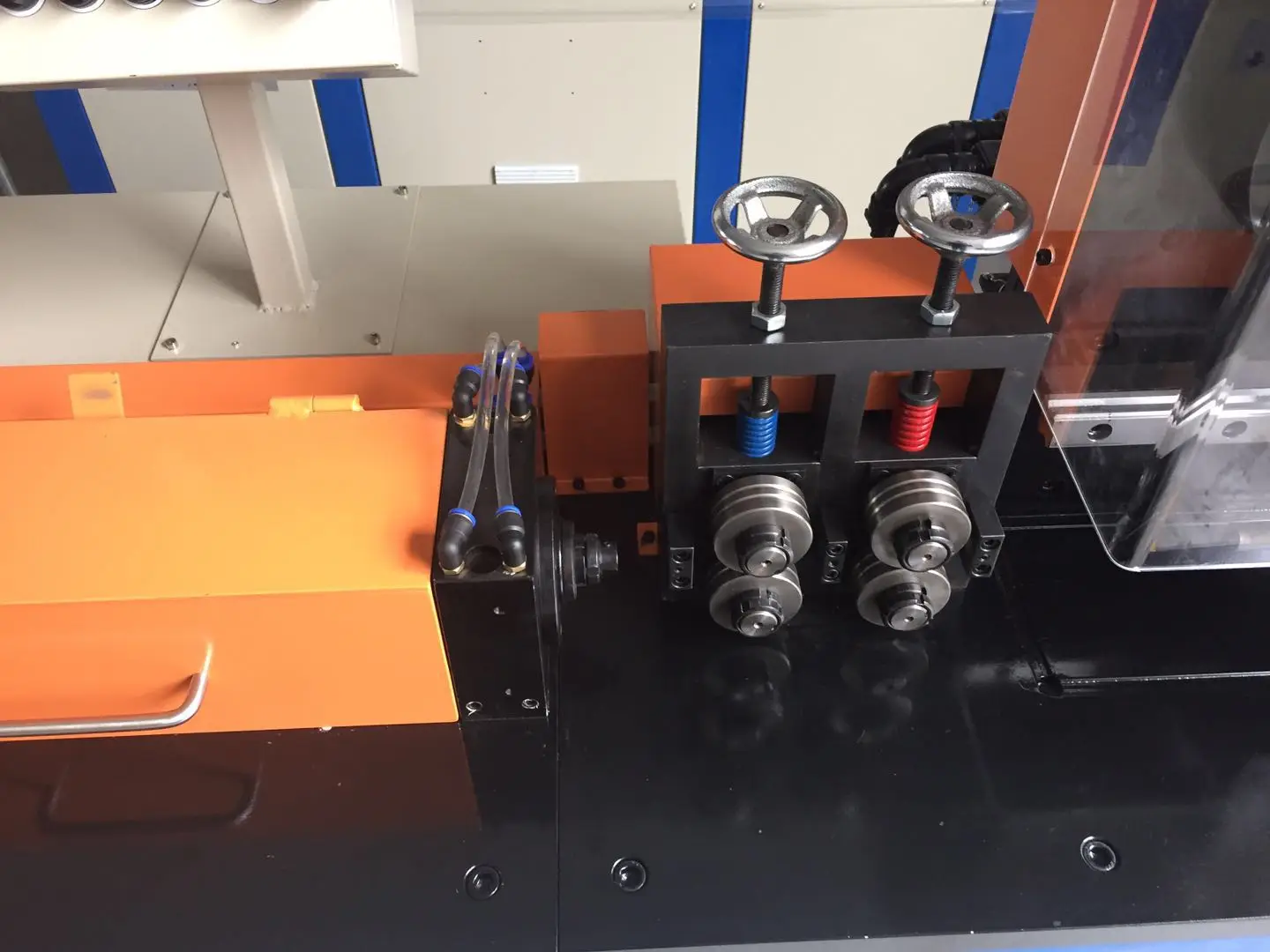 High Speed Flat Wire Straightening And Cutting Machine detail photo BOBO Machine high speed flat wire straightening and cutting machine shown in a detail photo for this news article