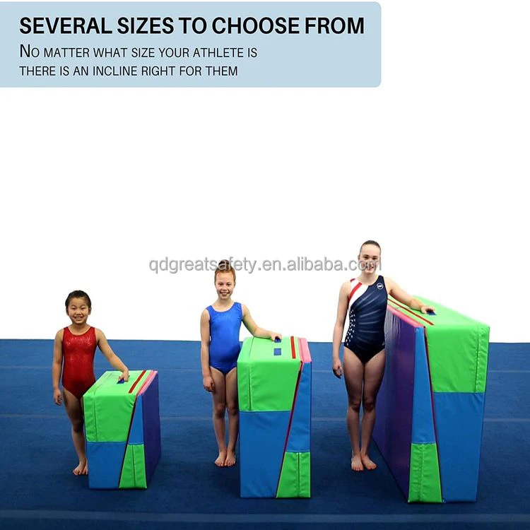 Yours Best Incline Mat for Gymnastics Foldable Incline Mat Back Handspring Cheese Wedge Colorful Incline Mats for Tumbling