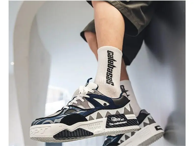 Men's Shoes 2024 Summer Trend Sports Casual Thick Soled Youth Board Shoes