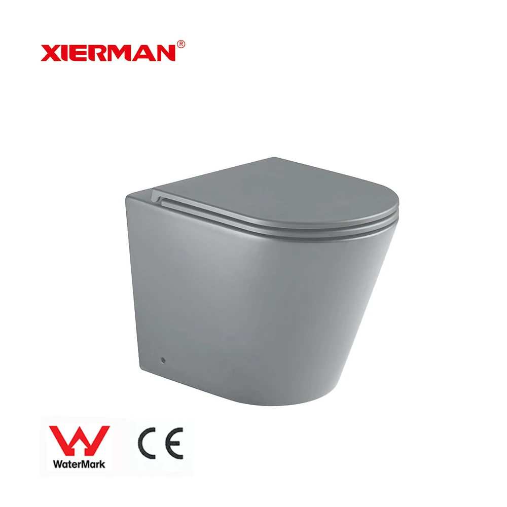 2023 Modern Matte Gray Toilet Floor Mounted Bathroom Tankless Floor